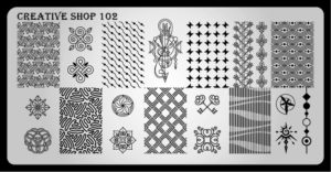 Creative shop stamping plate 102