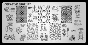 Creative shop stamping plate 120