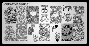 Creative shop stamping plate 61