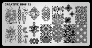 Creative shop stamping plate 72