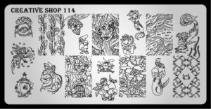 Creative shop stamping plate 114