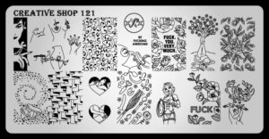Creative shop stamping plate 121