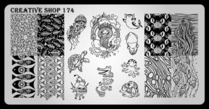 Creative shop stamping plate 174