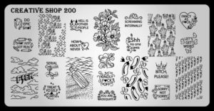 Creative shop stamping plate 200
