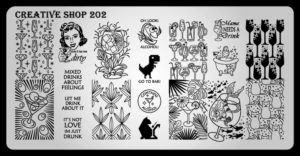 Creative shop stamping plate 202